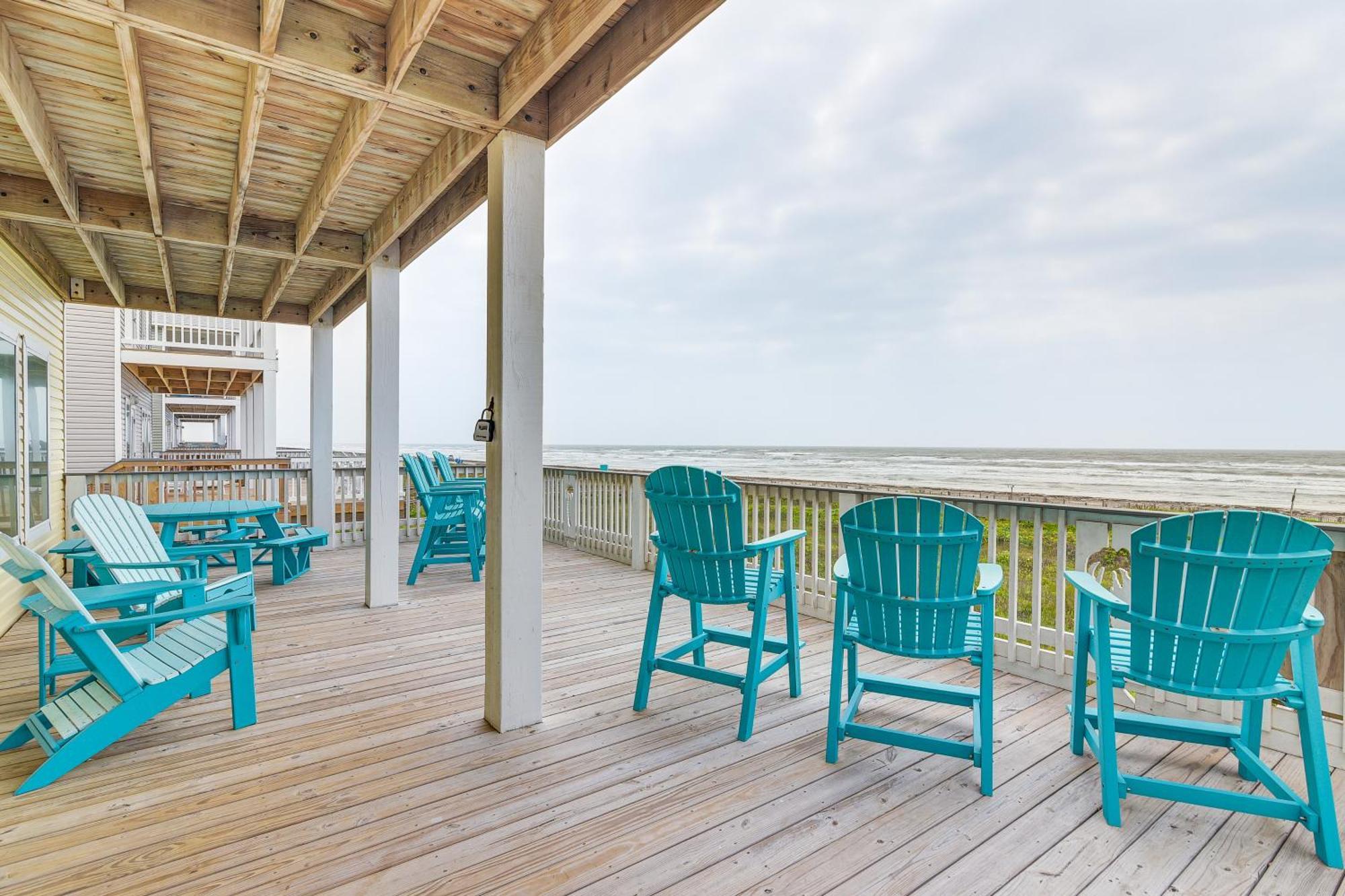 Beachfront Texas Retreat - 2 Decks, Patio And Views! Surfside Beach Exterior foto