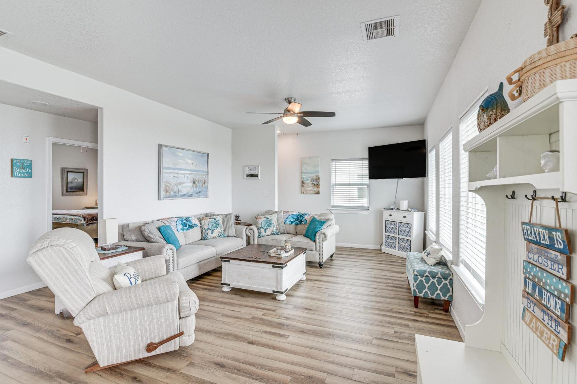 Beachfront Texas Retreat - 2 Decks, Patio And Views! Surfside Beach Exterior foto