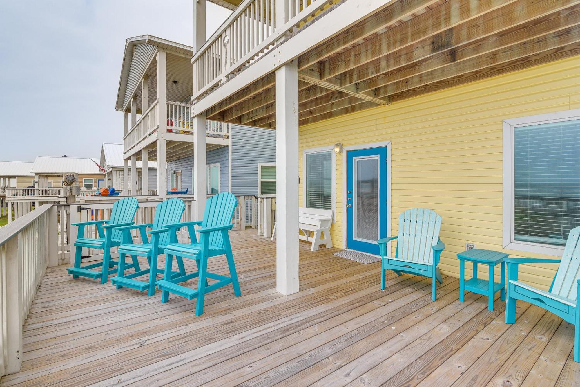Beachfront Texas Retreat - 2 Decks, Patio And Views! Surfside Beach Exterior foto